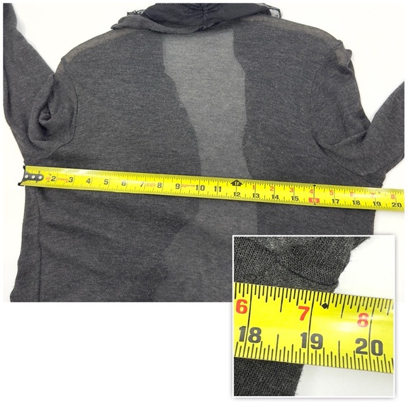 Vintage Cache Open Front Lace Drape Cardigan Womens Size M Gray Whimsigoth Fairy - Picture 7 of 10